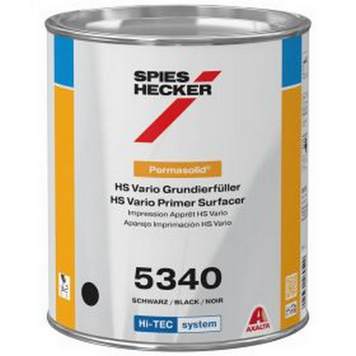 3.5ltr Spies Hecker Permasolid 5340 Black HS Wet-On-Wet Surfacer (Each)