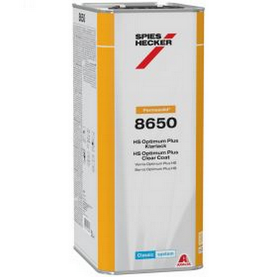 5ltr Spies Hecker Permasolid 8650 HS Optimum Plus Clearcoat (Each) (Use 3220, 3225, 3230, 3240 Hardener)