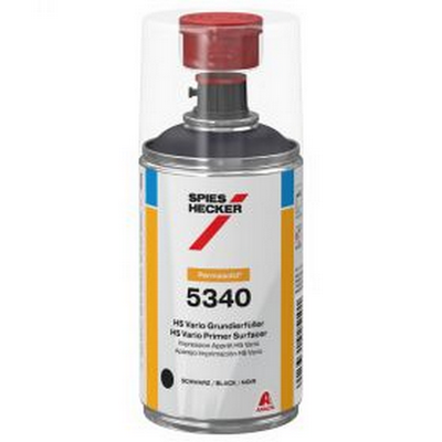 250ml Spies Hecker 5340 Permasolid Hs Vario Primer Surfacer - Black (Aerosol) (Each)