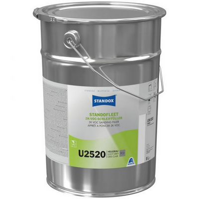 8ltr Standox U2520 Standofleet 2K VOC Sanding Filler Light Grey (Each)