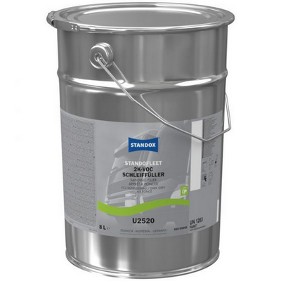 8ltr Standox U2520 Standofleet 2K VOC Sanding Filler Dark Grey (Each)