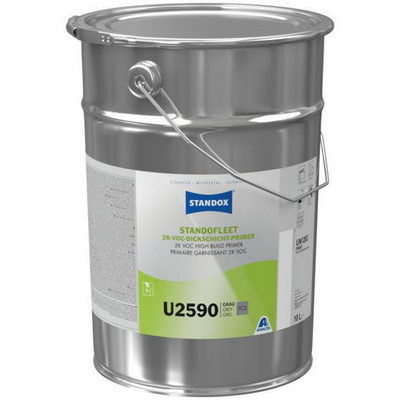 10ltr Standox U2590 Standofleet 2K VOC High Build Primer FC2 Grey (Each)