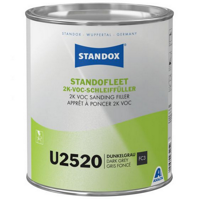3.5ltr Standox U2520 Standofleet 2K VOC Sanding Filler Dark Grey (Each)