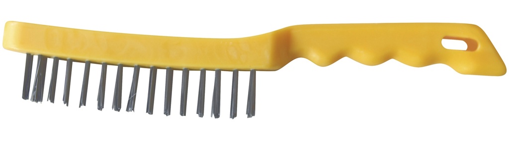 GYS 24 STAINLESS STEEL 4 ROW BRUSHES - PLASTIC HANDLE