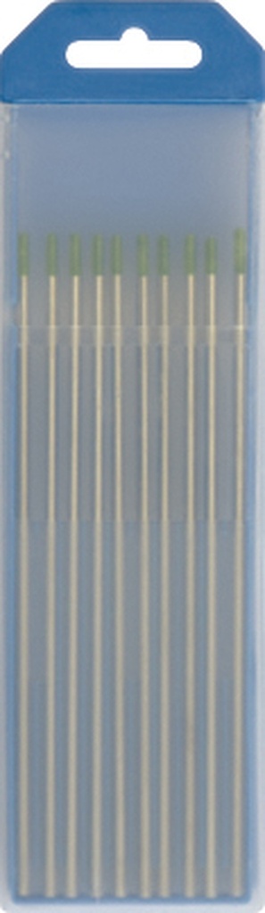 GYS 10 ELECTRODES - TUNGSTEN Ø2.0 - GREEN (AC - ALUMINIUM)