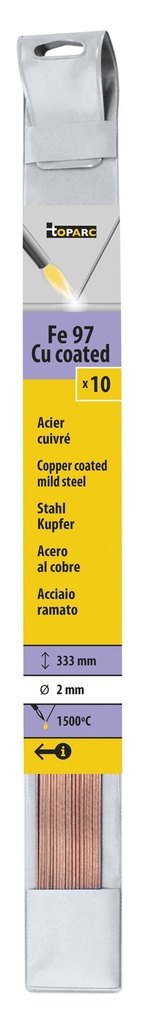 GYS 10 BRAZING RODS COPPER-CLAD STEEL Ø 2mm - L. 333mm