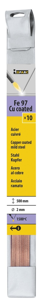 GYS 10 BRAZING RODS COPPER-CLAD STEEL Ø 2mm - L. 500mm