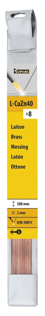 GYS 8 BRAZING RODS BRASS Ø 2mm - L. 500mm