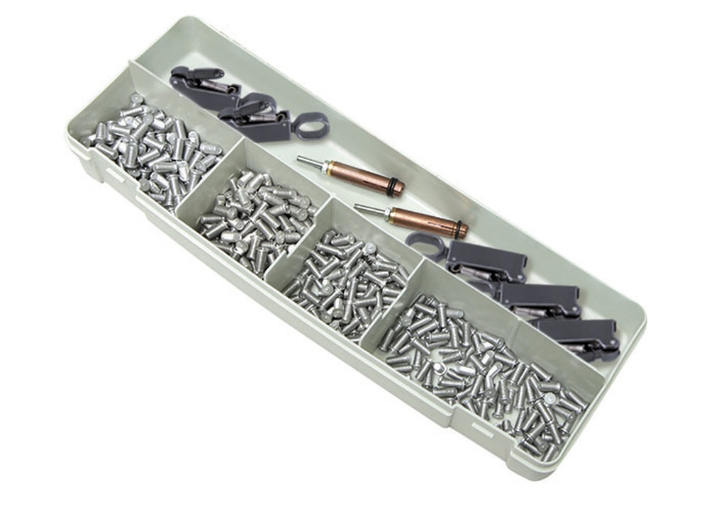 GYS BOX OF ALU STUDS Ø5 AND Ø6