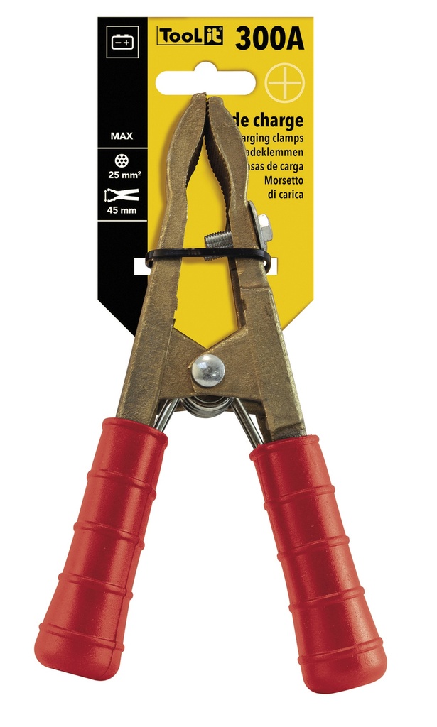 GYS BRASS CLAMP 300A - RED SLEEVE - Bulk