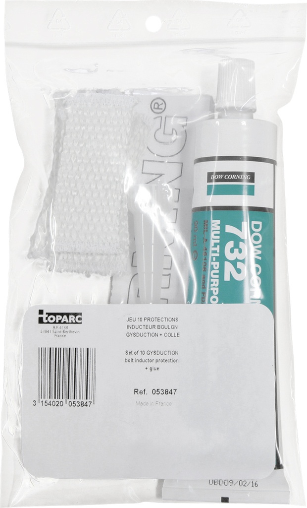 GYS SET OF 10 GYSDUCTION PROTECTIVE INDUCTOR COVERS & GLUE