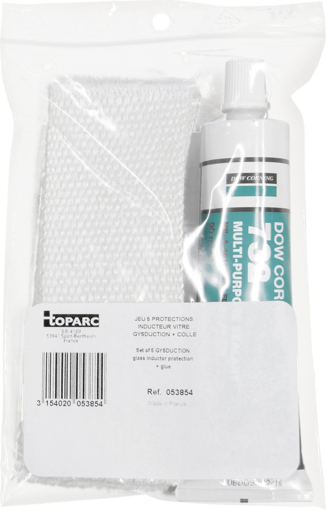 GYS SET OF 5 GYSDUCTION PROTECTIVE GLASS INDUCTOR COVERS AND GLU