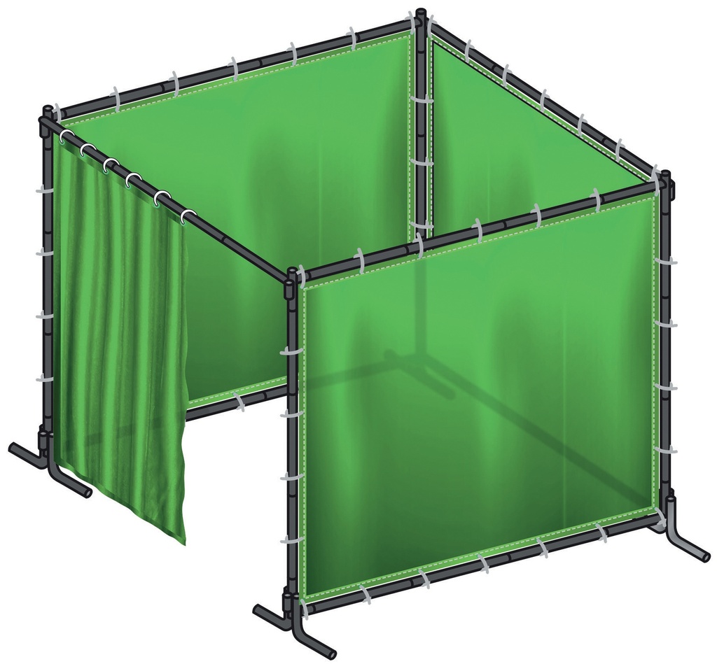 GYS WELDING BAY OPTICAB 240.G - GREEN T9 (4 screens 2.4x1.8m)