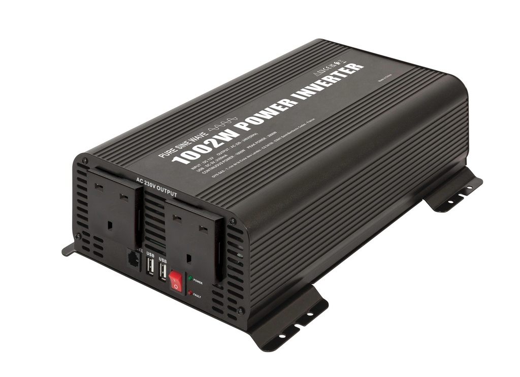 GYS POWER INVERTER PSW 1002W - 12V - REMOTE CONTROL DISPLAY - UK