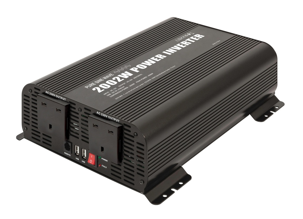GYS POWER INVERTER PSW 2002W - 12V - REMOTE CONTROL DISPLAY - UK