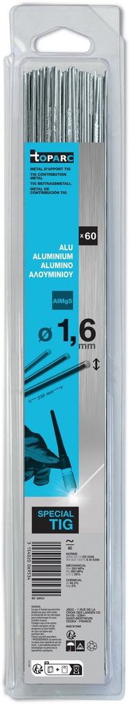 GYS 60 TIG ALU RING (AlMg5) Ø1.6 - 330mm - Blister