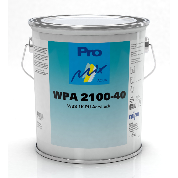 Mipa WPA 2100-40 WBS 1K PU Acrylic
Topcoat Satin Matt 4 KG
