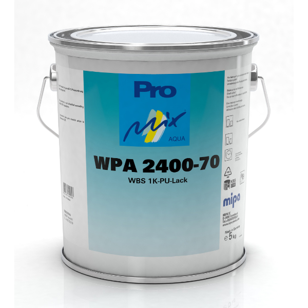 Mipa WPA 2400-70 WBS 1K PU Topcoat Satin
Gloss 3.8 KG