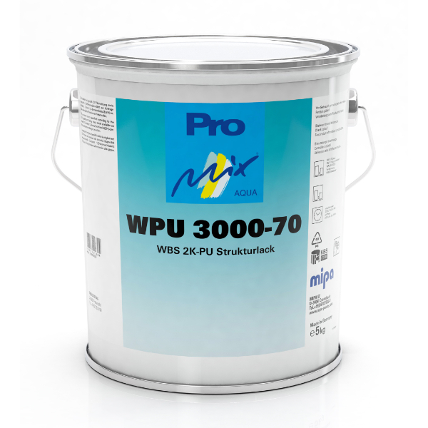 Mipa WPU 3000-70 WBS 2K PU Texture
Topcoat Satin Gloss 3.8 KG