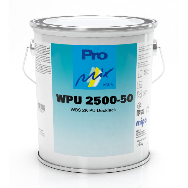 Mipa WPU 2500-50 WBS 2K PU Topcoat Semi
Gloss 15 KG