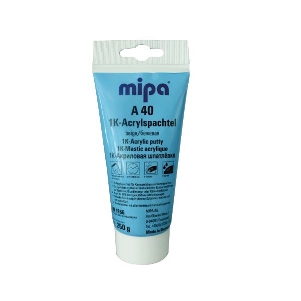 Mipa A40 1K Acrylic Putty for Small Areas 250 GRAMS