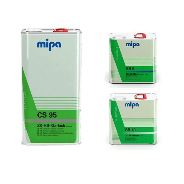 Mipa CS95 Clearcoat x 120 & Hardener SR5 x 60 & SR10 x 60