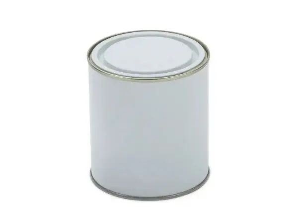1 Litre Plain White Lever Lid Can