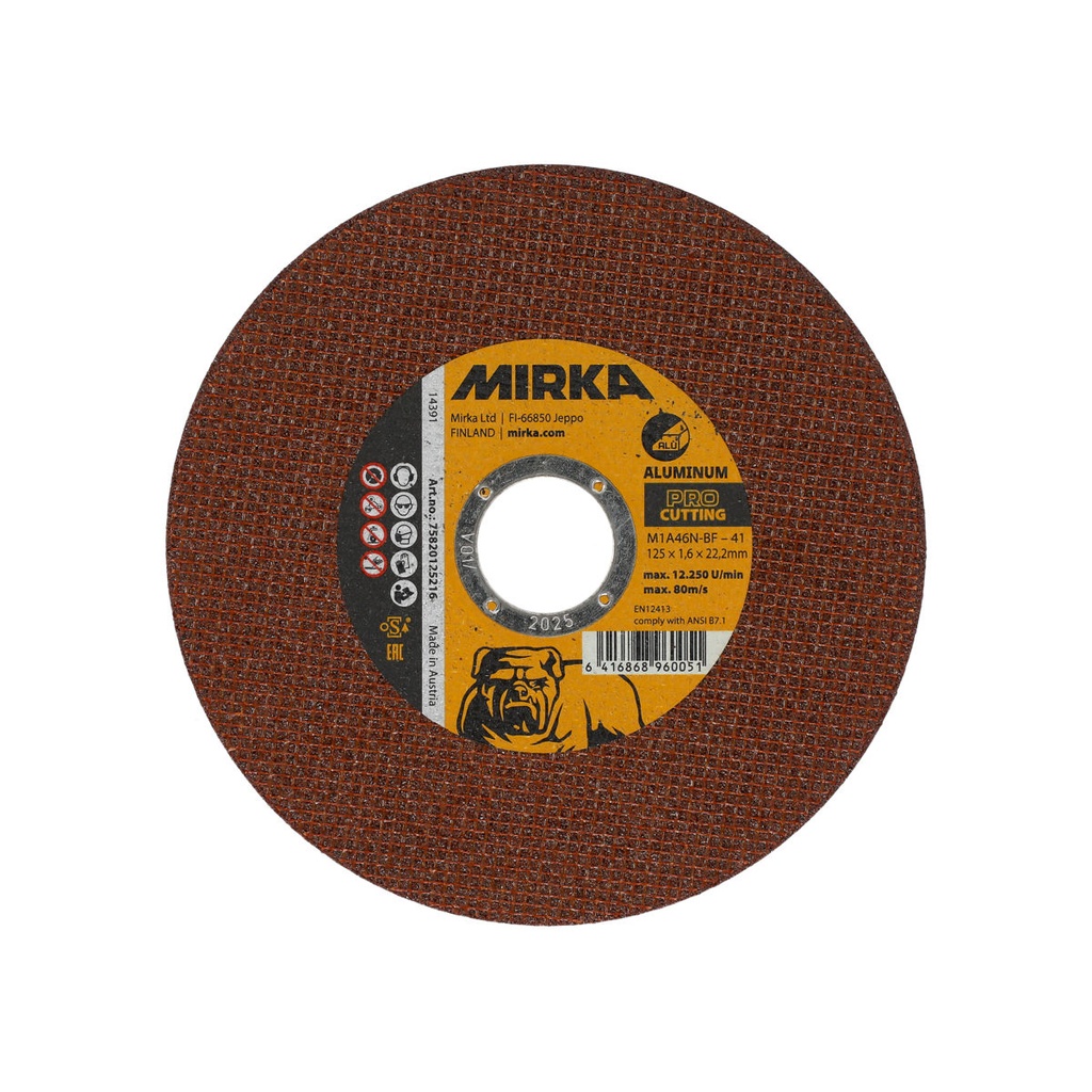 Mirka PRO Cutting 125x1,6x22,2mm M1A46N-BF Alu