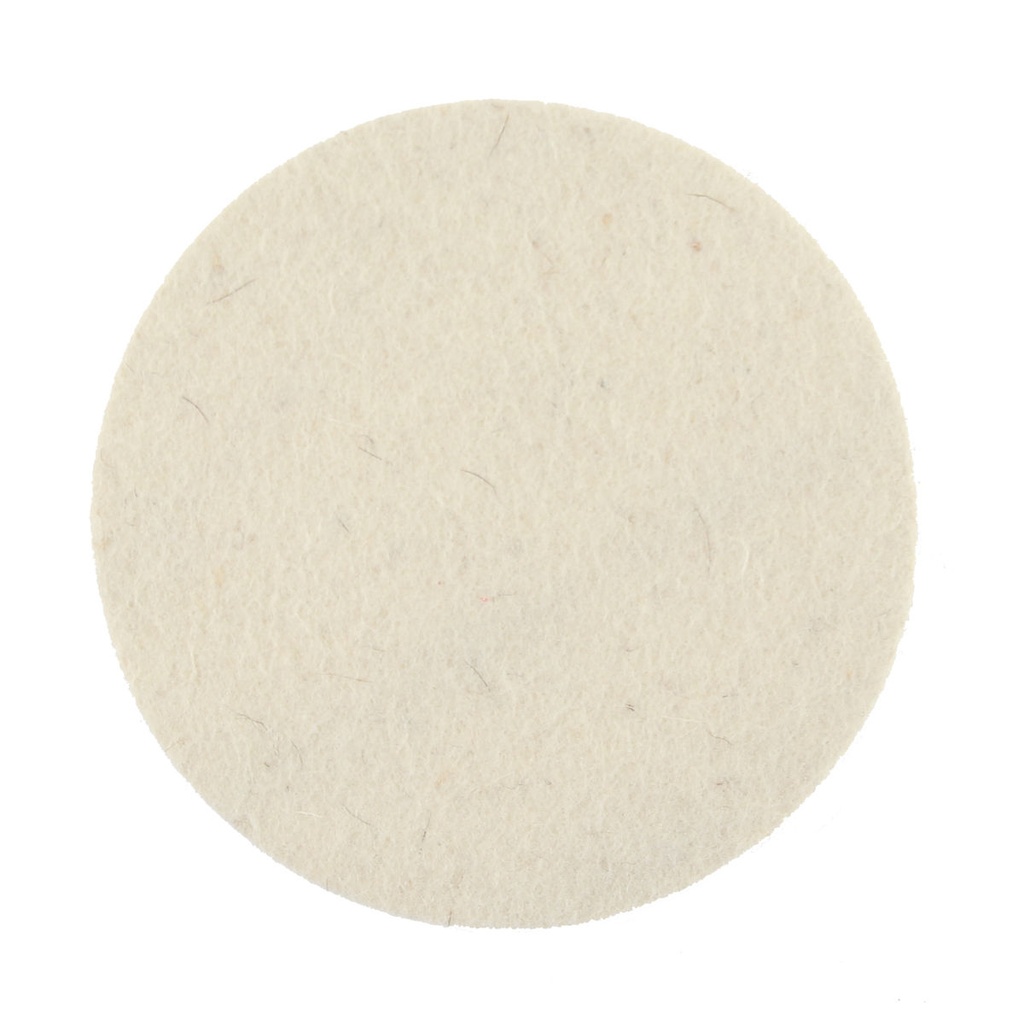 Polishing Felt Pad 125x6mm Grip White, 2/Pack
