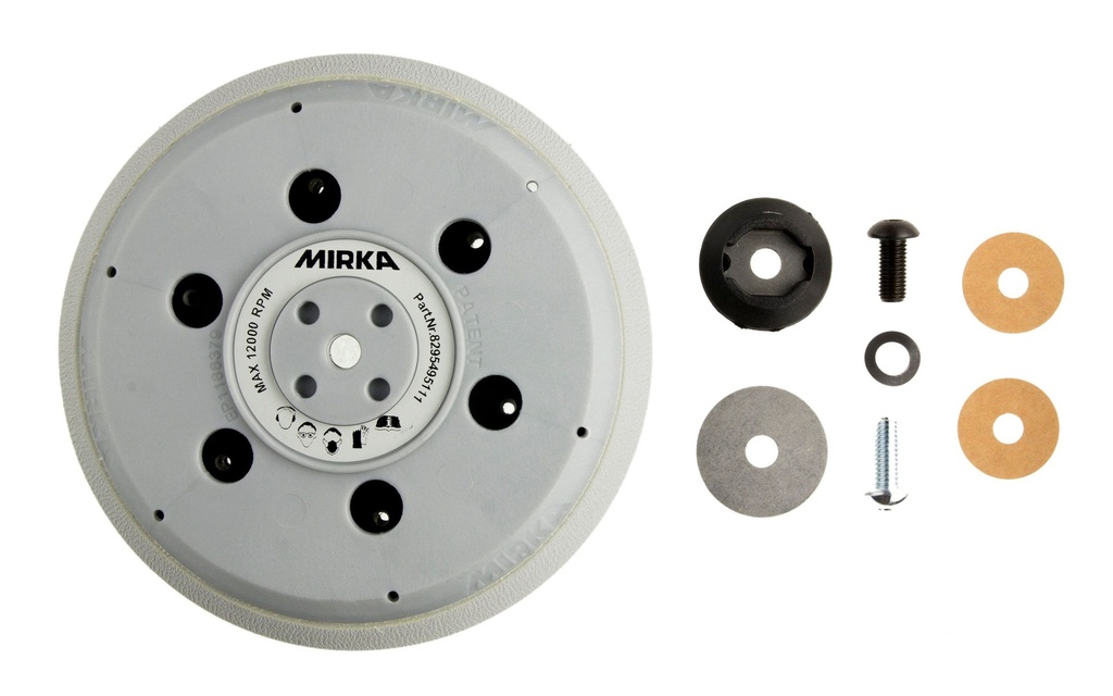 Mirka Backing Pad UNI 150mm 5/16+ M8 Grip 61H Hard"