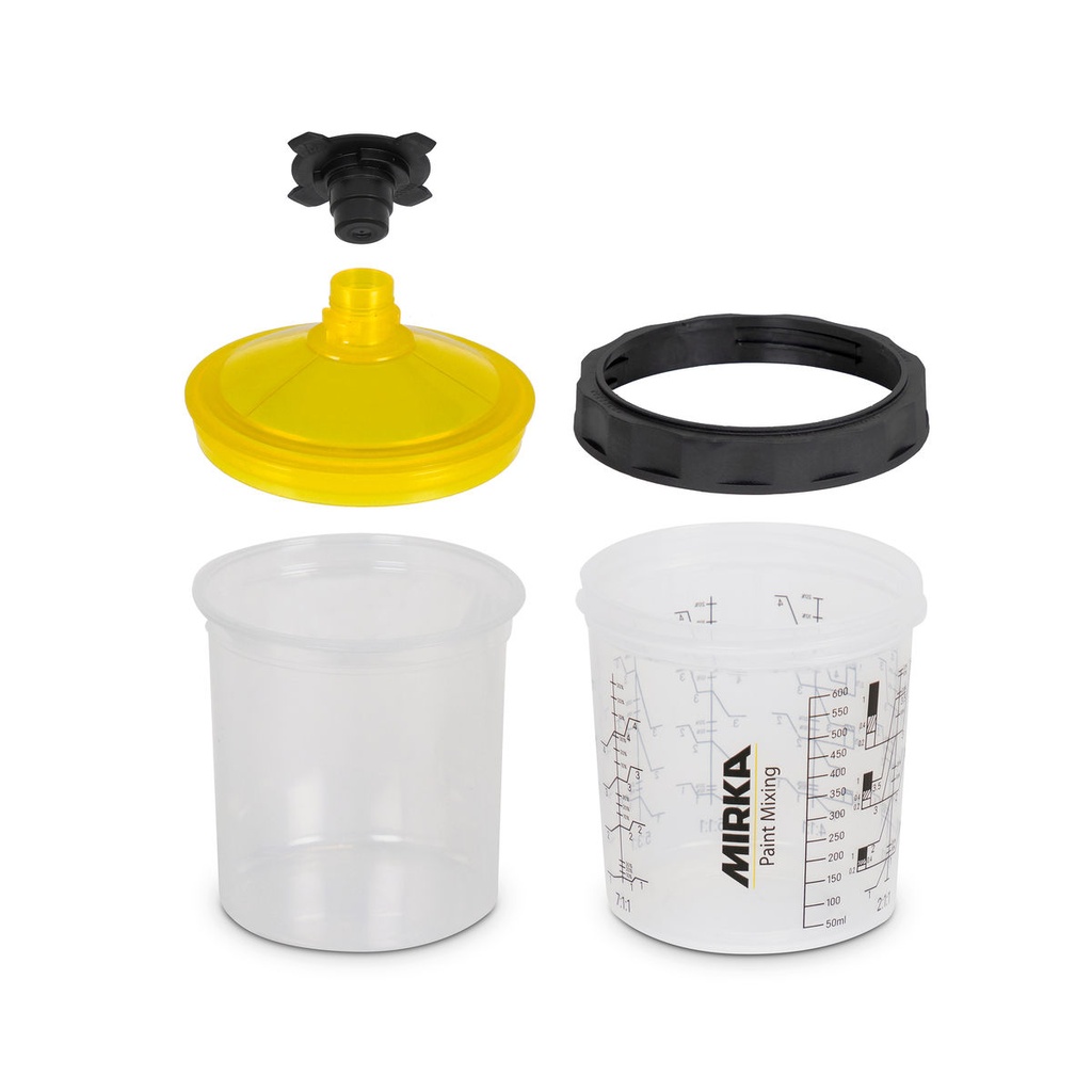 Paint Cup System 180ml, Filter Lid 190µm, 50/pack