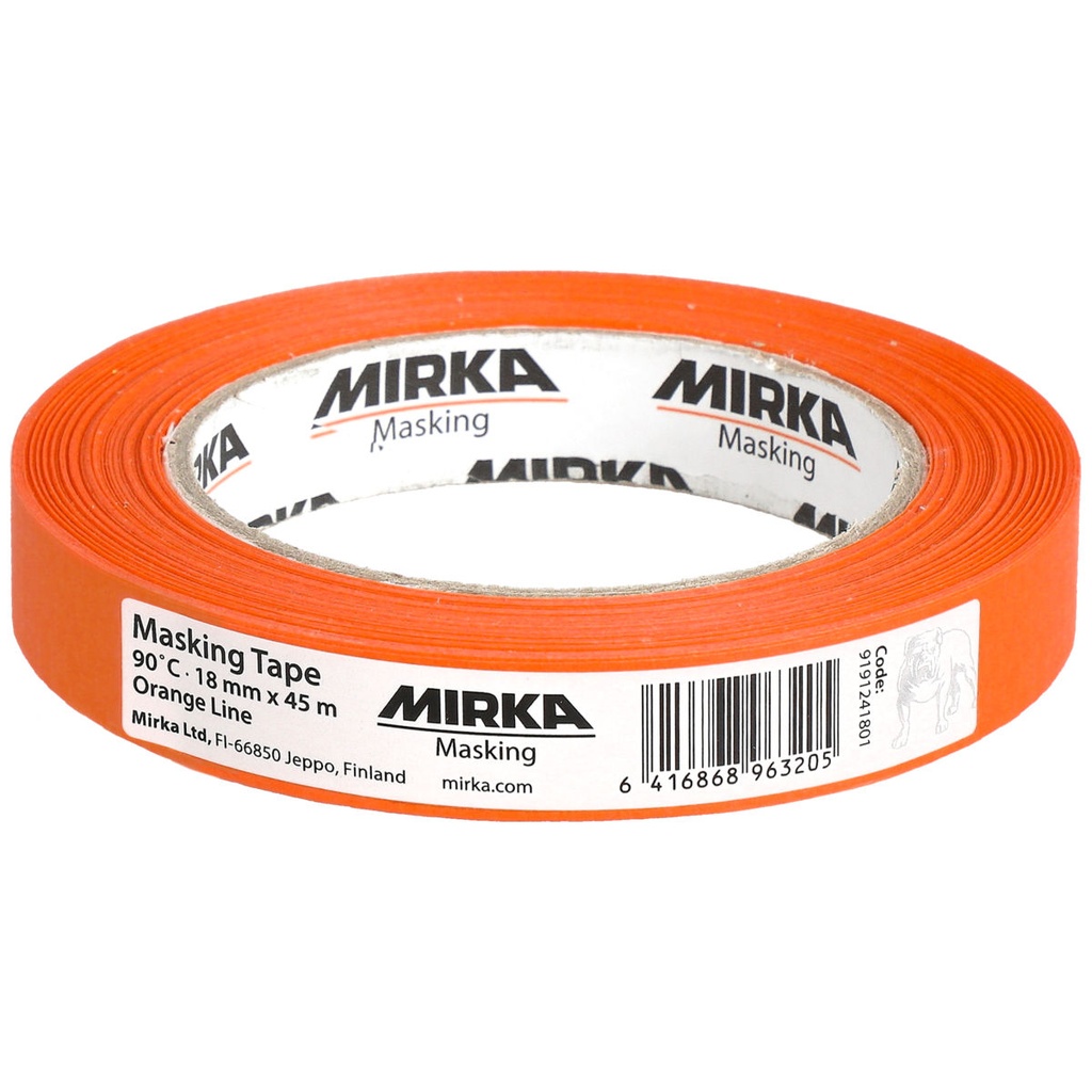 Mirka Masking Tape 90Â°C Orange Line 18mmx45m, 48/Pack