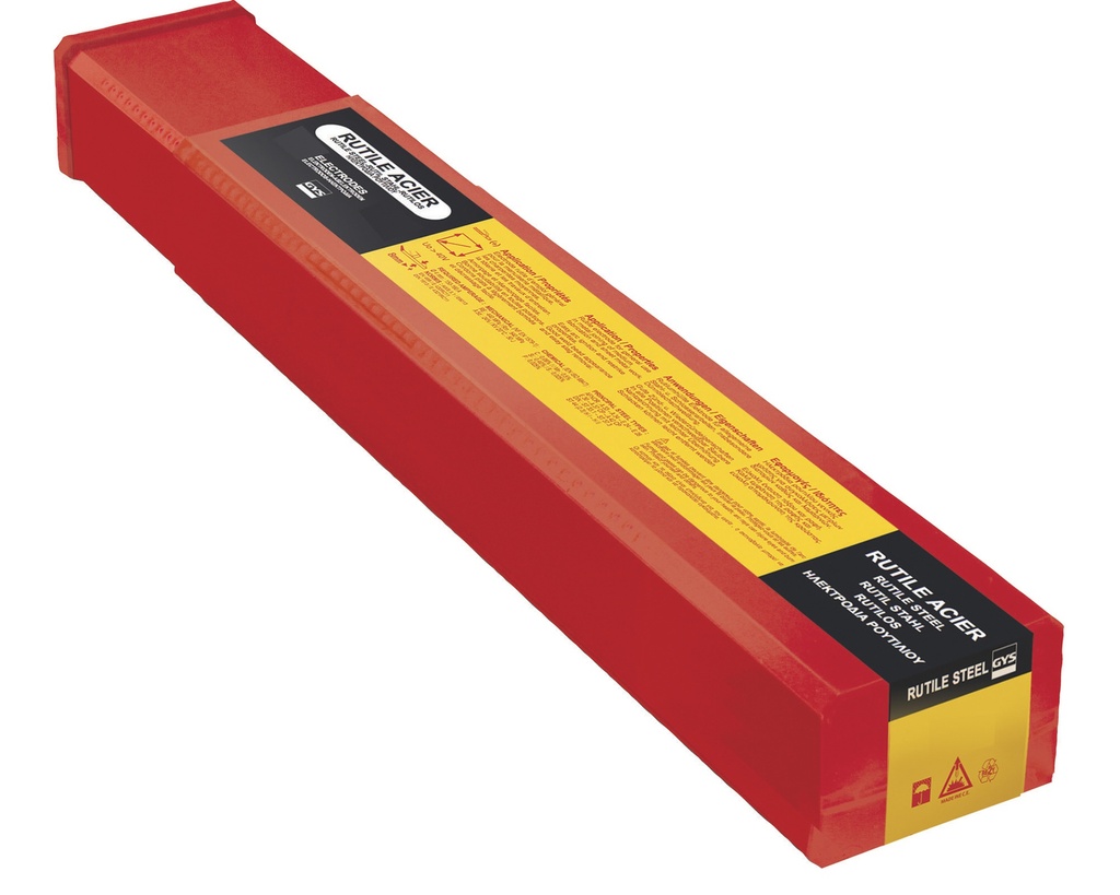 GYS 75 STEEL RUTILE ELECTRODES Ø2.5 - HALF-SIZE PLASTIC CASE