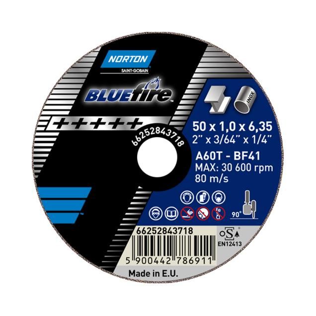 Norton  Blue Fire Cutting Off Wheel - 50x2x6.35mm - A60T-BF41