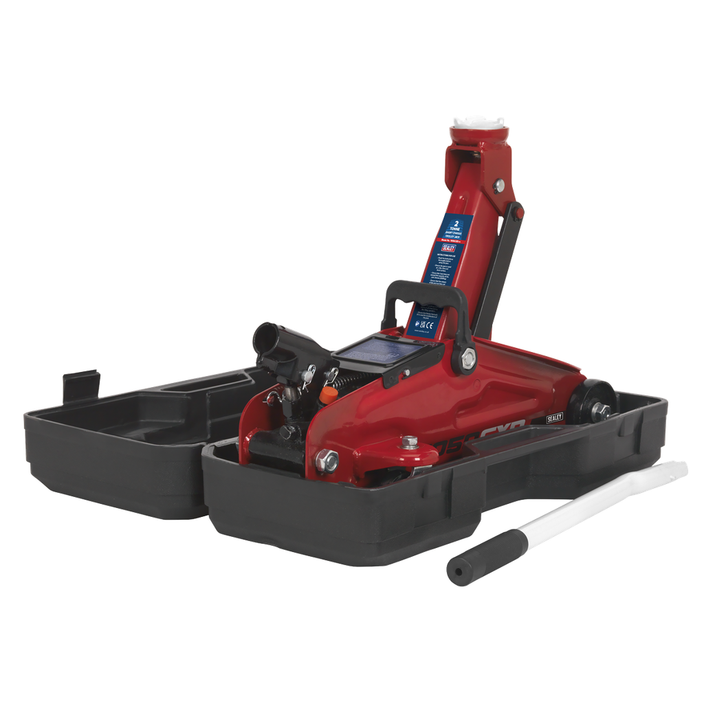 Sealey Short Chassis Trolley Jack with Storage Case 2 Tonne
