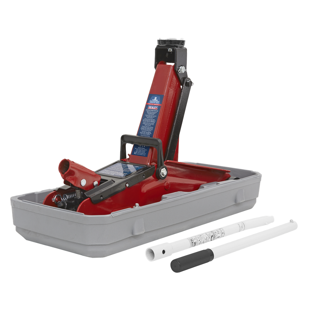 Sealey Short Chassis Trolley Jack with Storage Case 2 Tonne