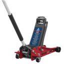 Sealey Low Profile Trolley Jack with Rocket Lift 3 Tonne - Red