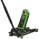 Sealey Premier Low Profile Trolley Jack with Rocket Lift 3 Tonne - Green