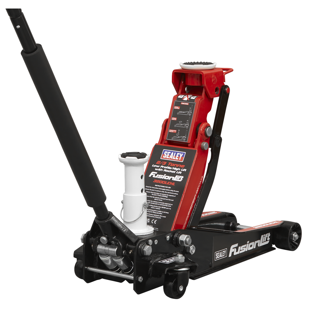 Low Profile High Lift Trolley Jack with Rocket Lift 2/3 Tonne