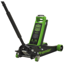 Sealey Premier Low Profile Trolley Jack with Rocket Lift 4 Tonne - Green