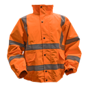 Sealey Worksafe® Hi-Vis Orange Jacket with Quilted Lining, Elast