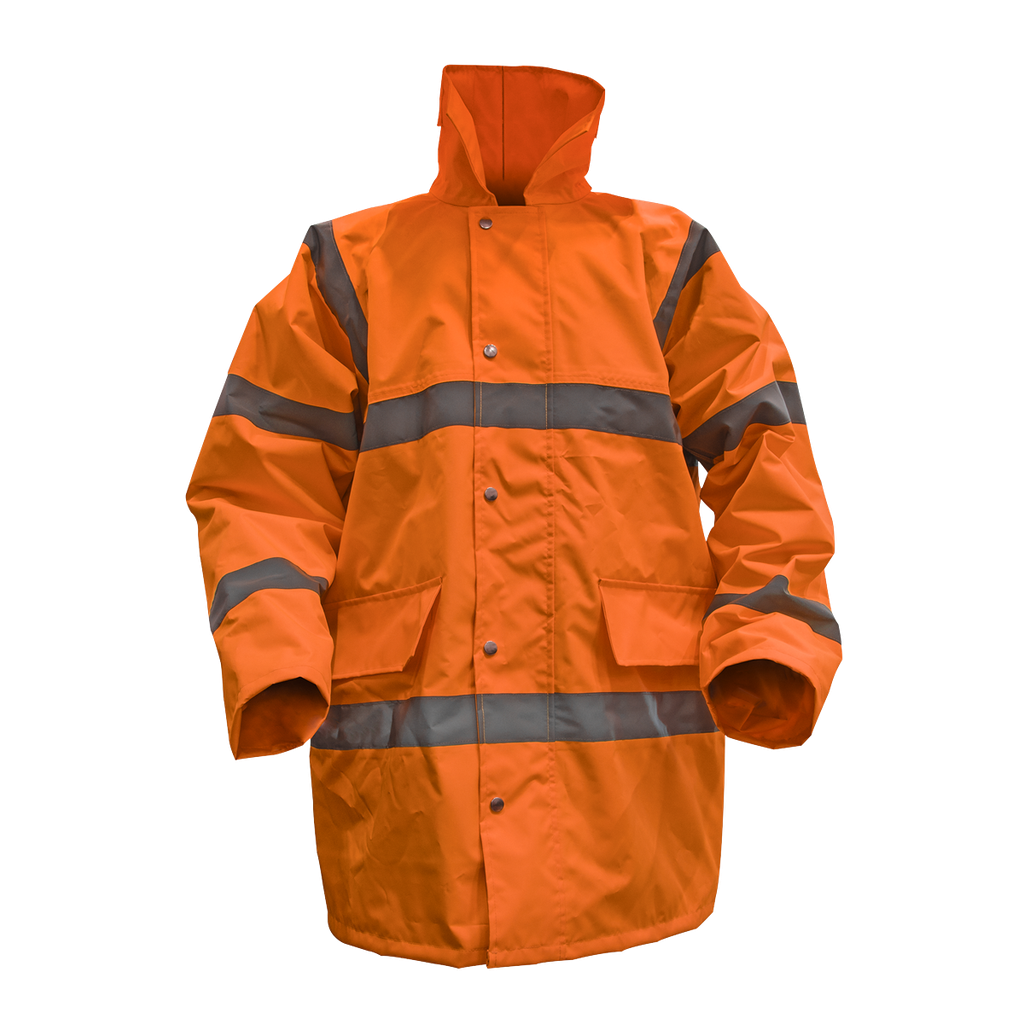 Sealey Worksafe® Hi-Vis Orange Jacket with Quilted Lining - XX-Large