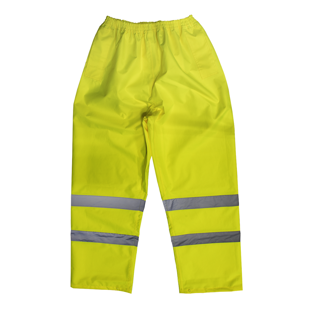 Sealey Worksafe® Hi-Vis Yellow Waterproof Trousers - Large