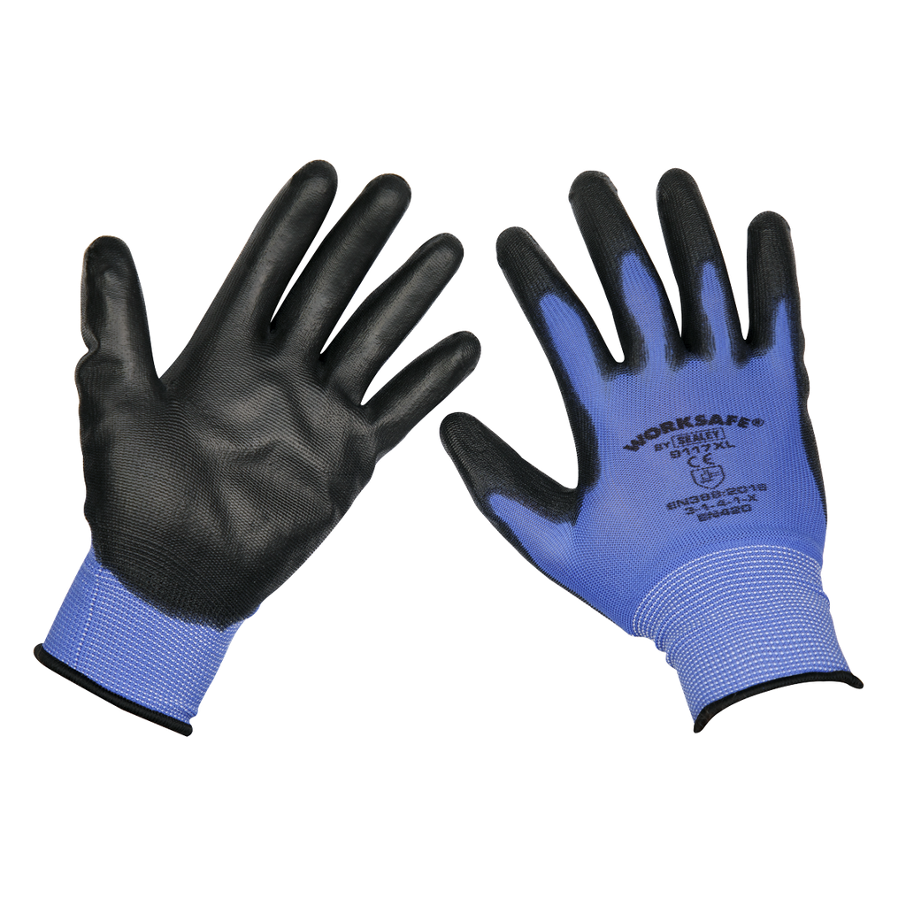 Sealey Worksafe® Lightweight Precision Grip Gloves, X-Large - Pair