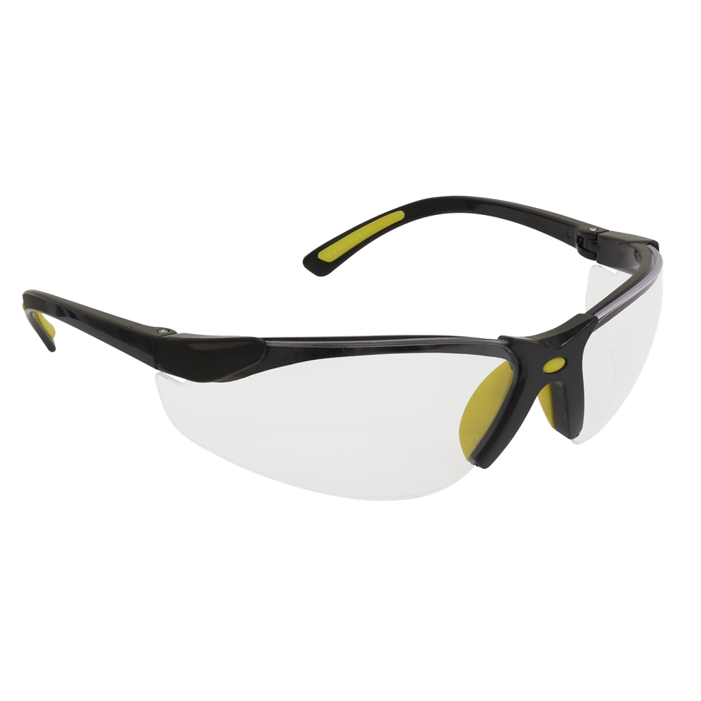 Sealey Worksafe® Zante Style Clear Safety Glasses with Flexi Arms