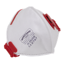 Sealey Worksafe® Valved Fold Flat Mask FFP3 - Pack of 10