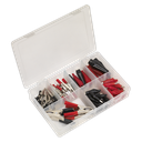 Crocodile Clip Assortment 60pc - Black & Red