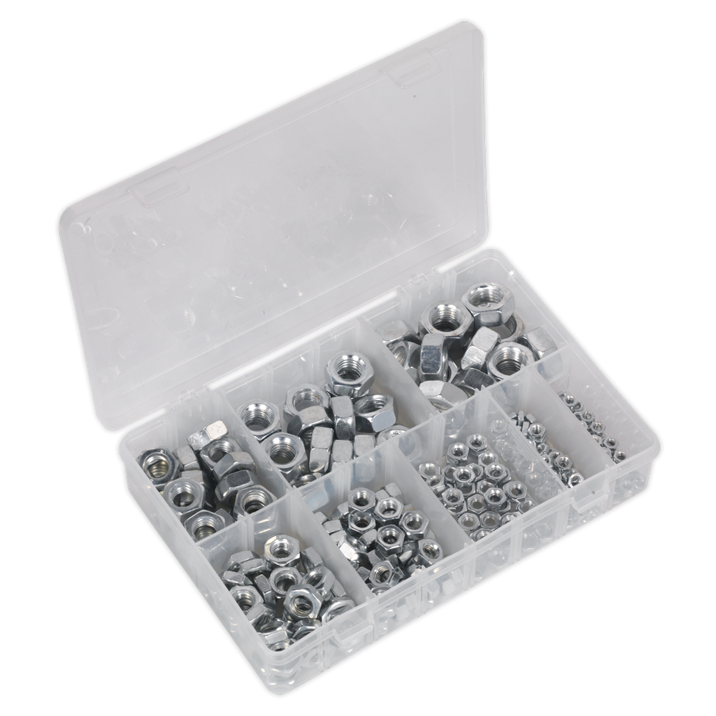 Sealey Steel Nut Assortment M4-M16 255pc