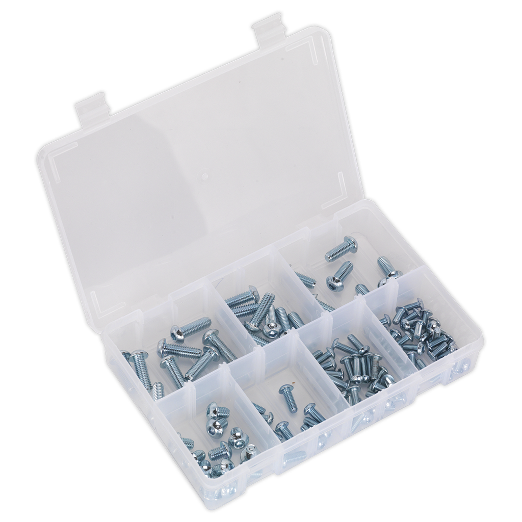 Sealey Button Head High Tensile 10.9 Socket Screw Assortment M5-M10 108pc - DIN 912