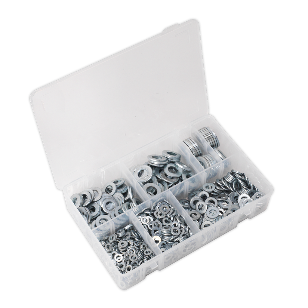Sealey Flat Washer Assortment M5-M16 Form A 1070pc